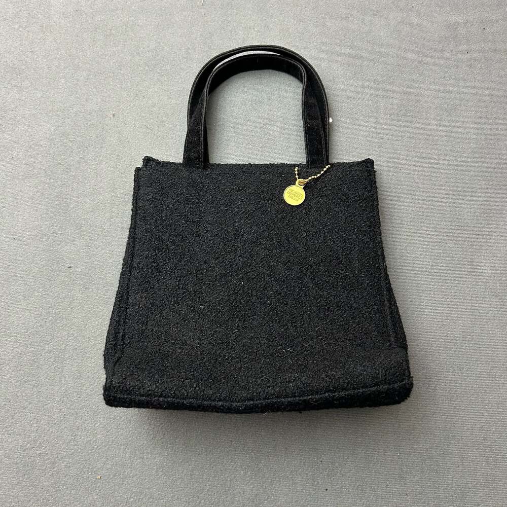 Vintage Giorgio Beverly Hills Black Textured Mini Tote Bag Z60